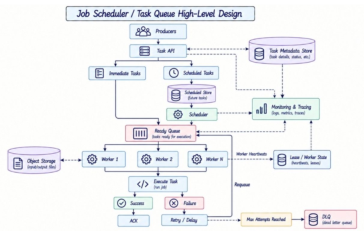Job Scheduler / Task Queue High-Level Design