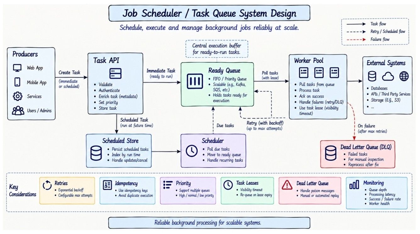 Job Scheduler / Task Queue System Design