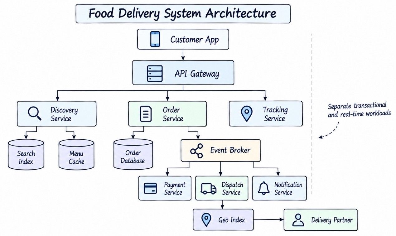 Food Delivery System Architecture