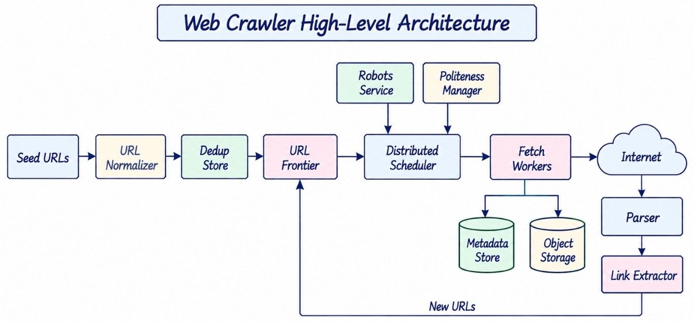 Web Crawler High-Level Architecture