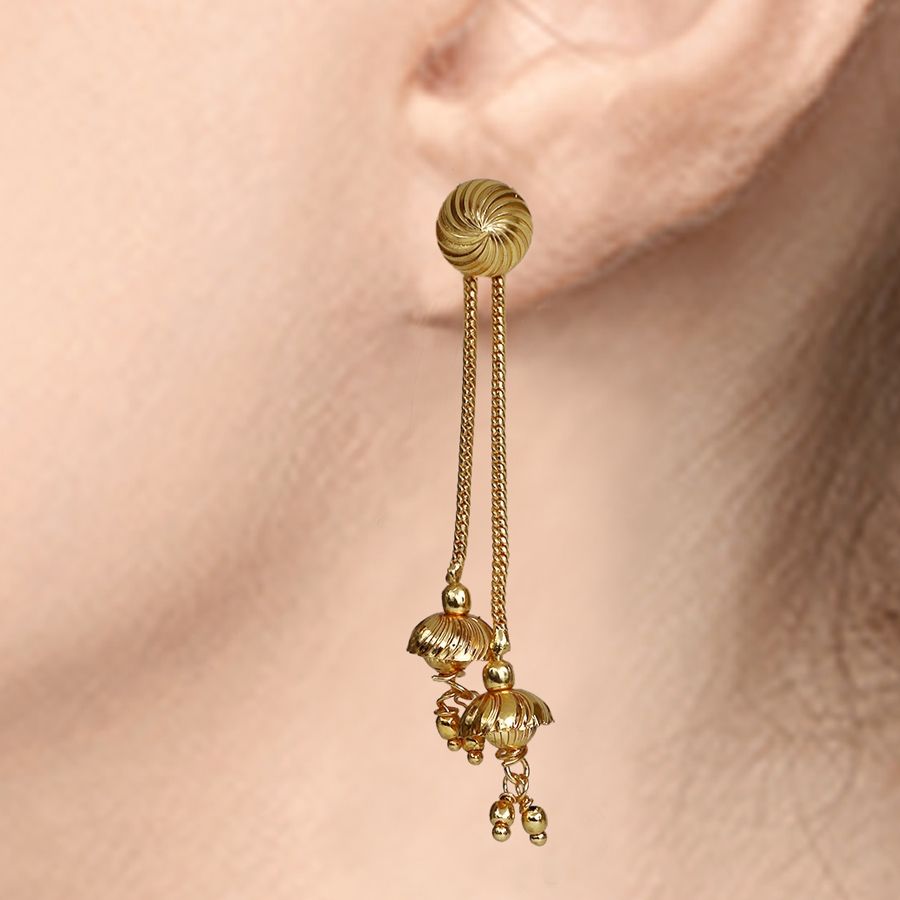 1541018 Gold color Brass metal Earrings