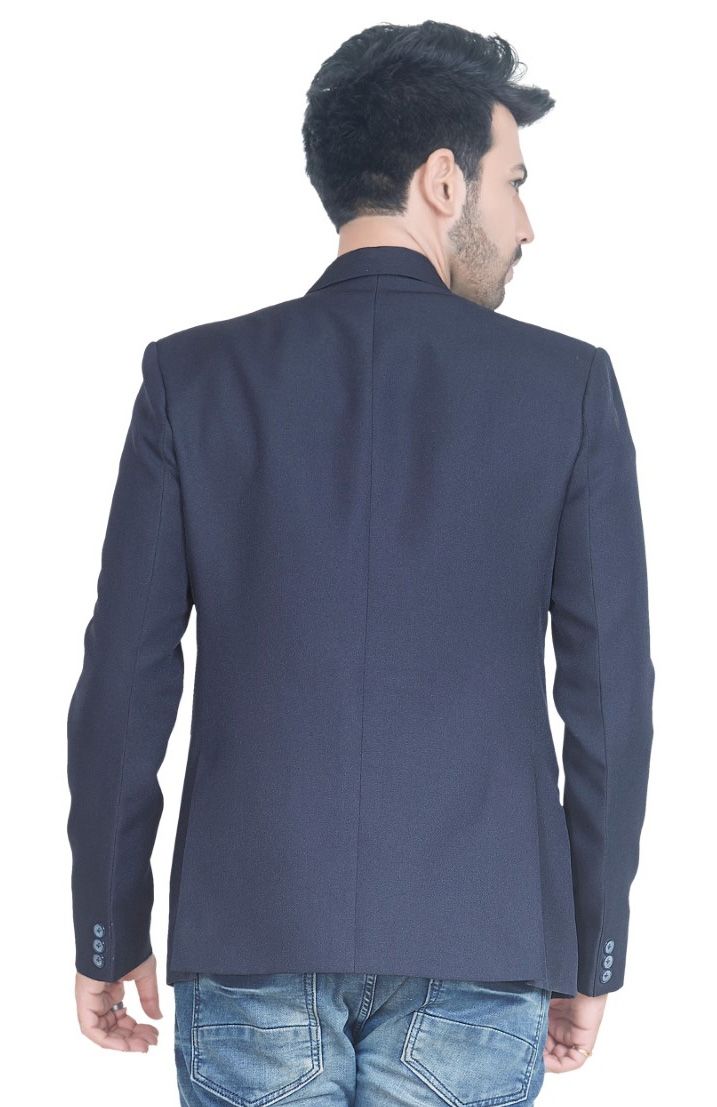 1545395: Blue color Polyester Silk fabric Blazer