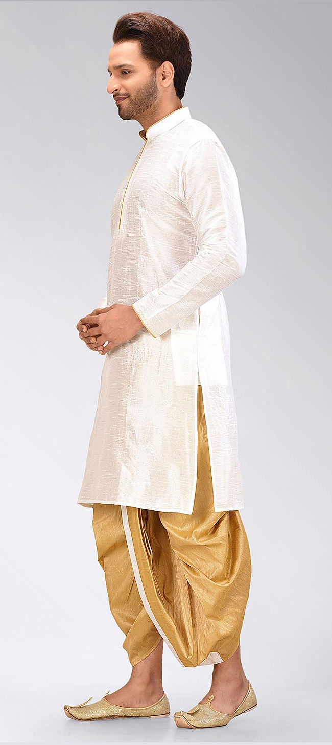 Copper Gold Kurta Art Dupion Dhoti main image 1
