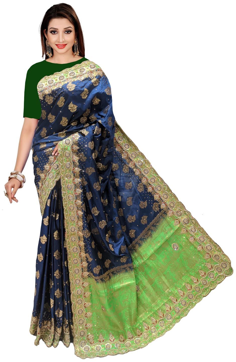 Traditional Blue color Kanjeevaram Silk, Silk fabric Saree : 1662473