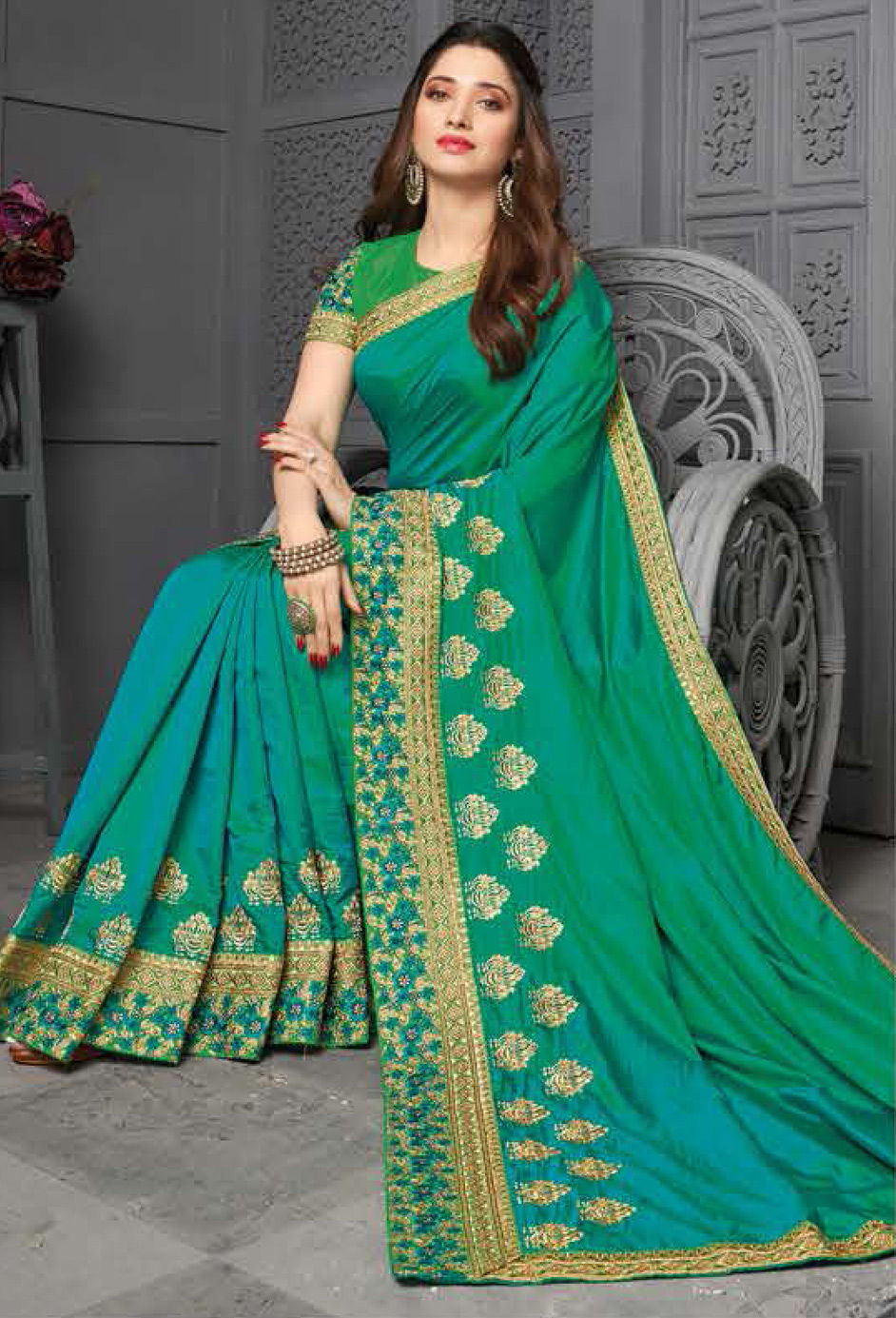 Traditional, Wedding Green color Art Silk, Silk fabric Saree : 1680778