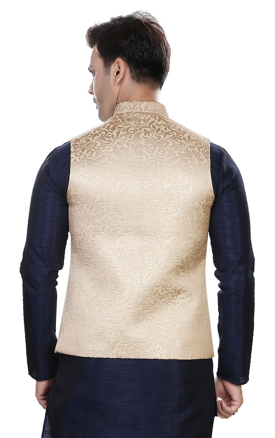 Ivory Jacquard Nehru Jacket main image 1