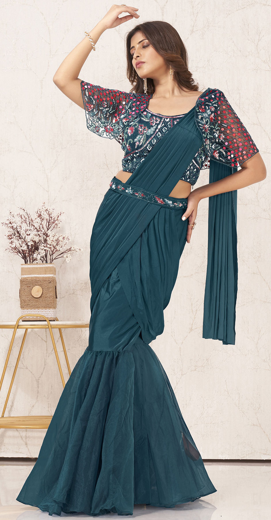 Pre-stitched Saree