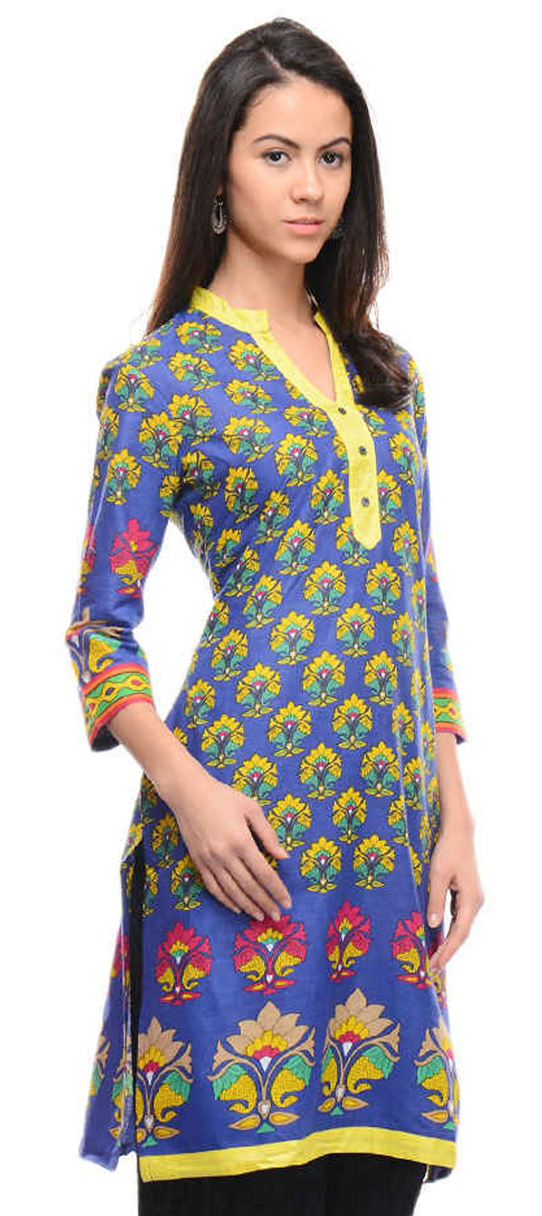 Casual Multicolor color Cotton fabric Kurti 467259