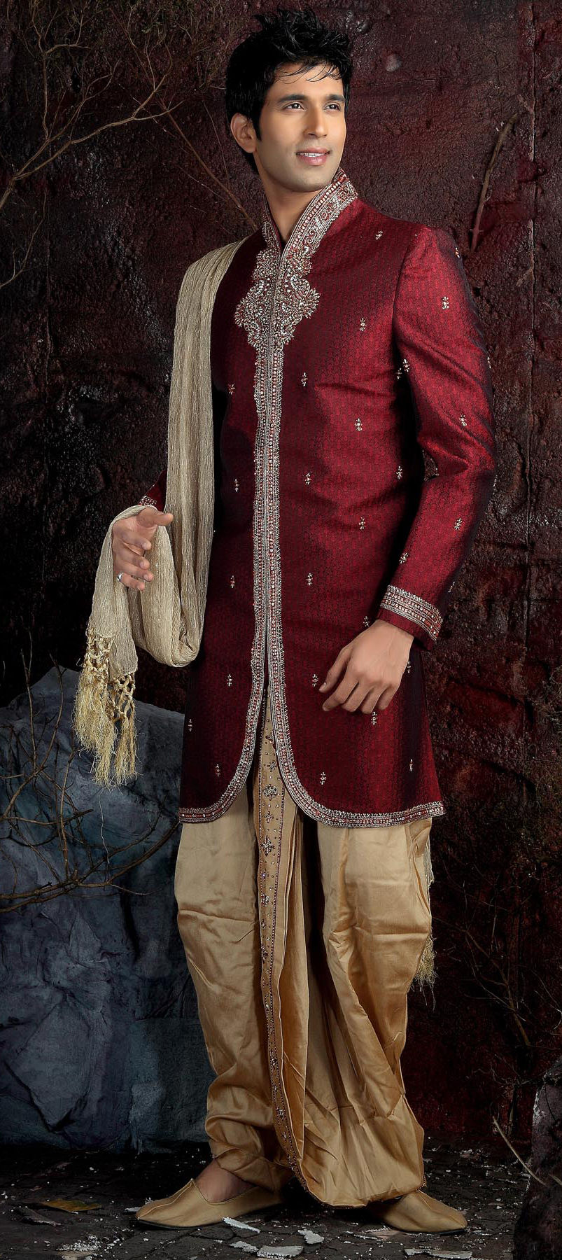 matching saree and sherwani