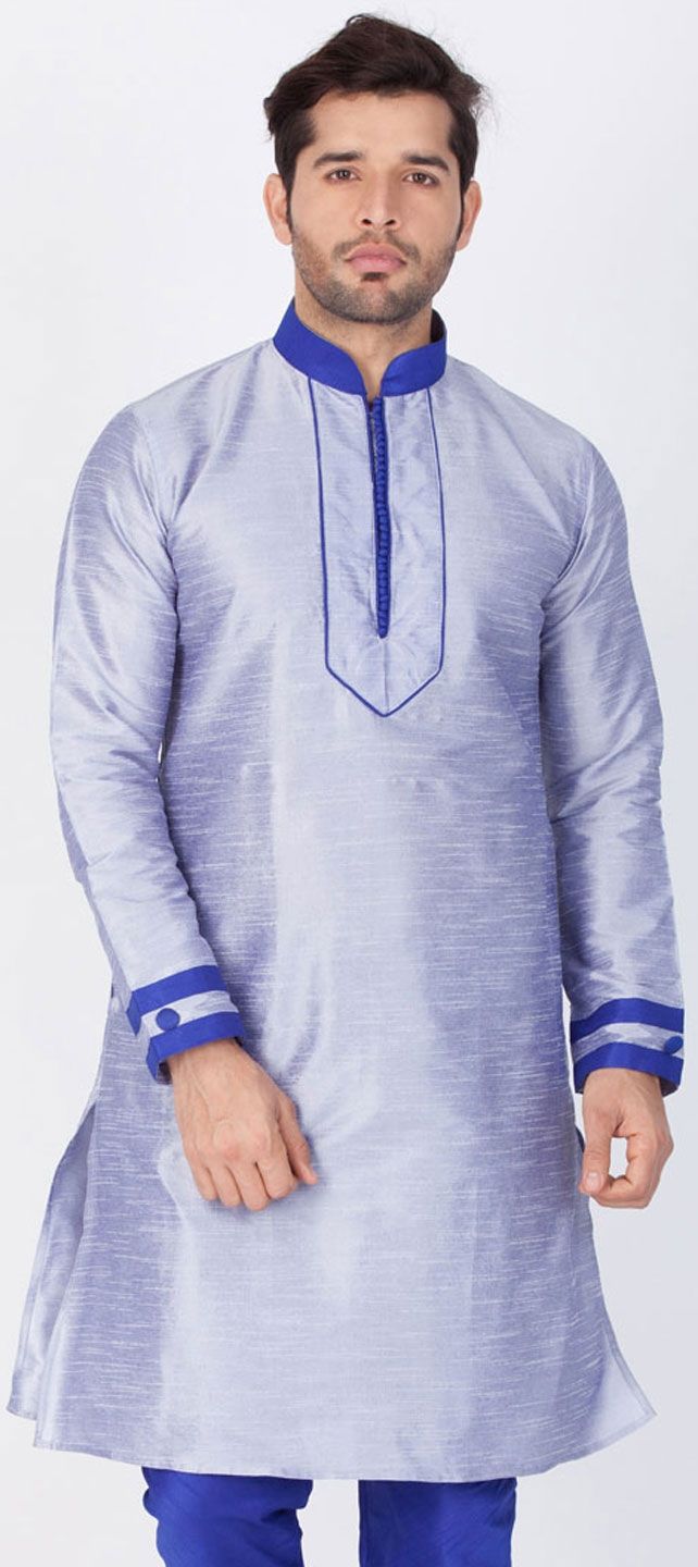 1500675 Blue color Silk cotton fabric Kurta