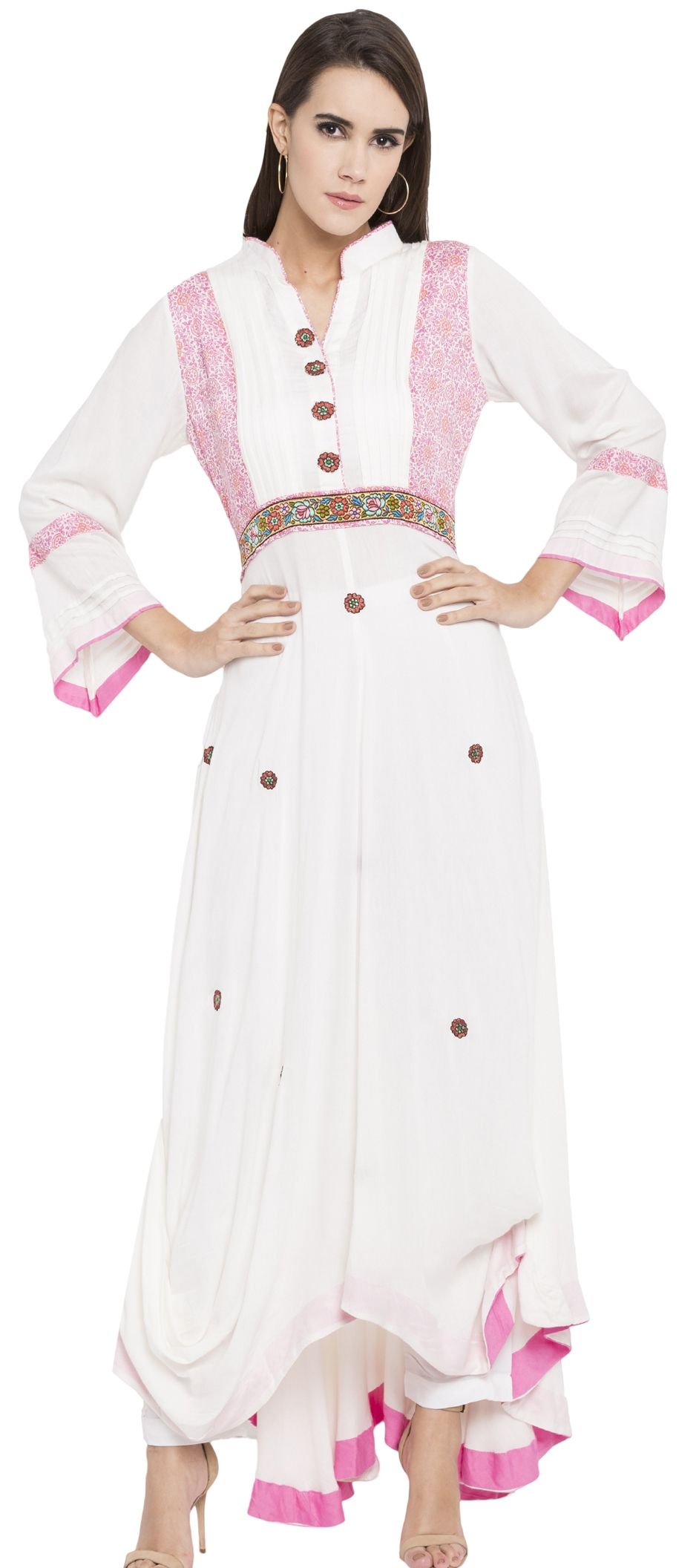 1501022 White and Off White color Kurti