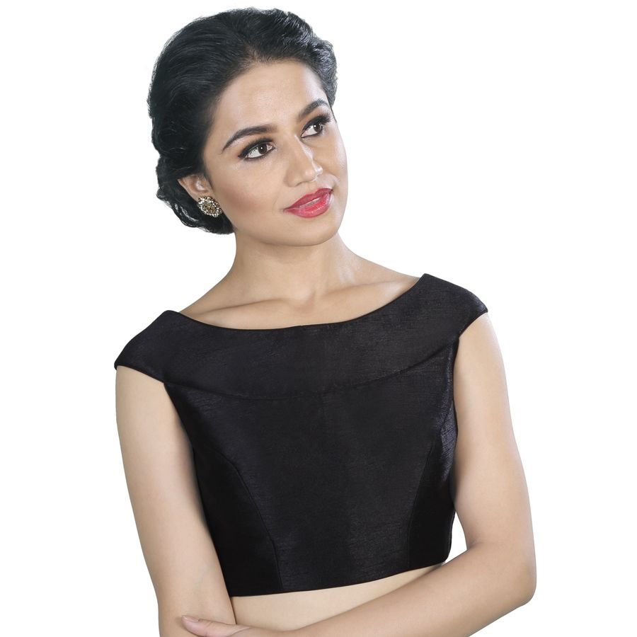 1501180 Black and Grey color Blouse