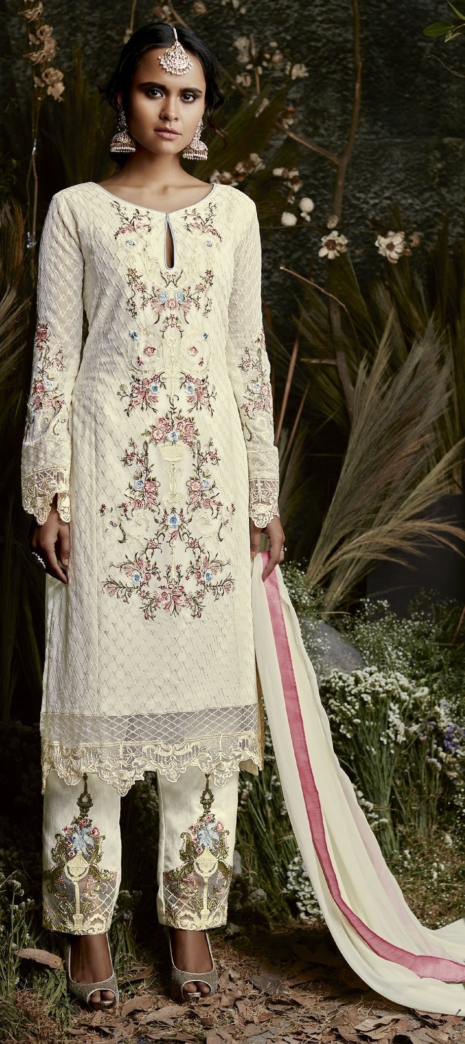 1502628: White and Off White color Salwar Kameez