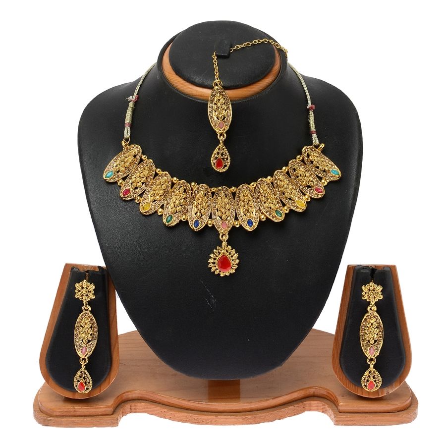 1506990 Multicolor color Brass metal Necklace