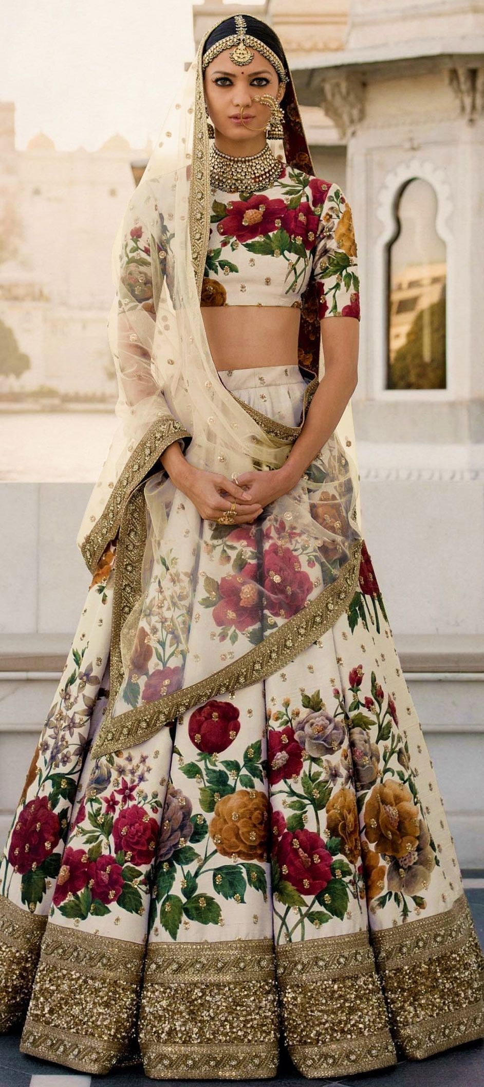 Mermaid Lehenga in Multicolour Embroidery – Saaj By Ankita