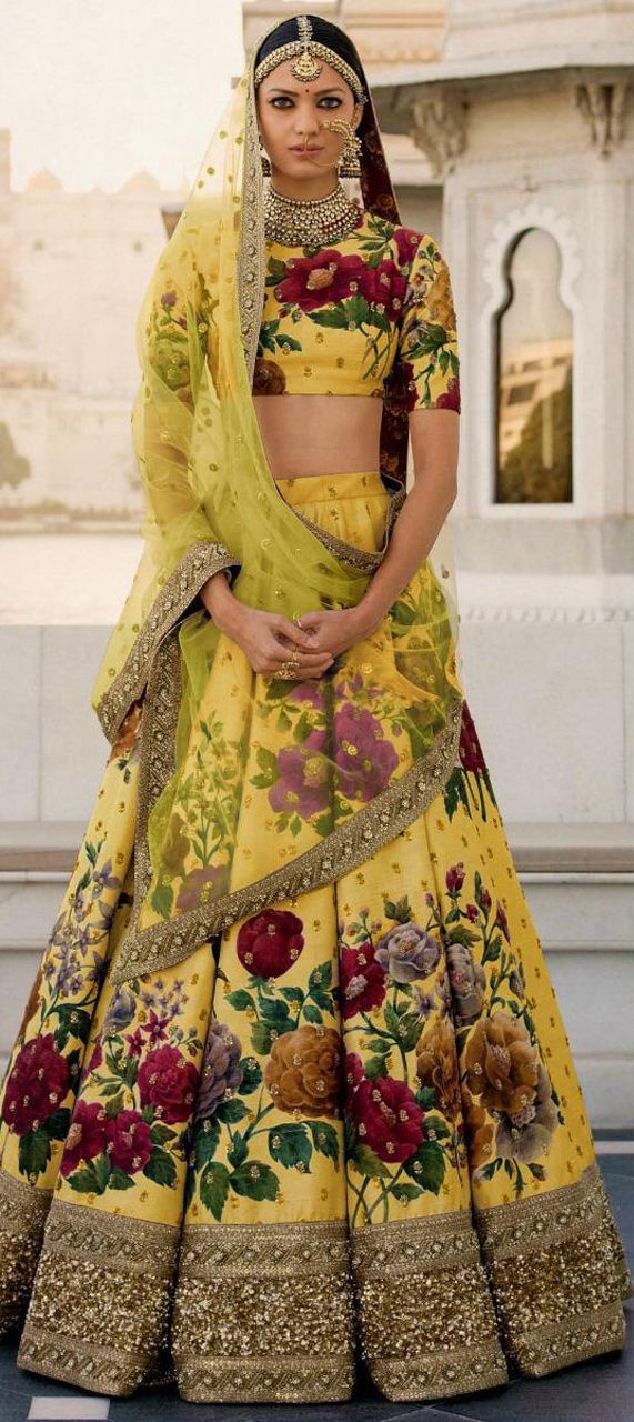 Wedding Yellow color Art Silk, Silk fabric Lehenga : 1507532