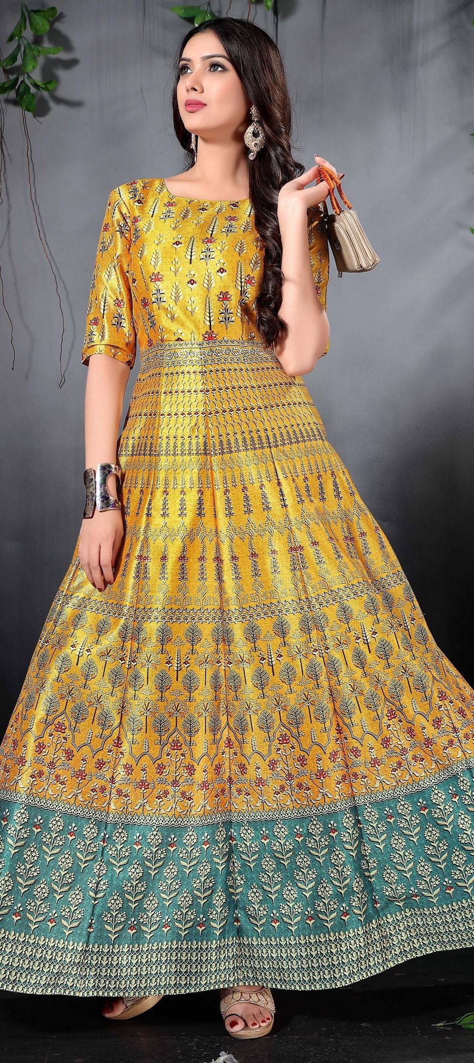simple material gown styles