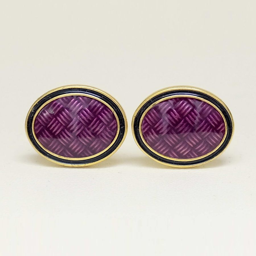 1514050 Purple and Violet color Brass metal Cufflinks