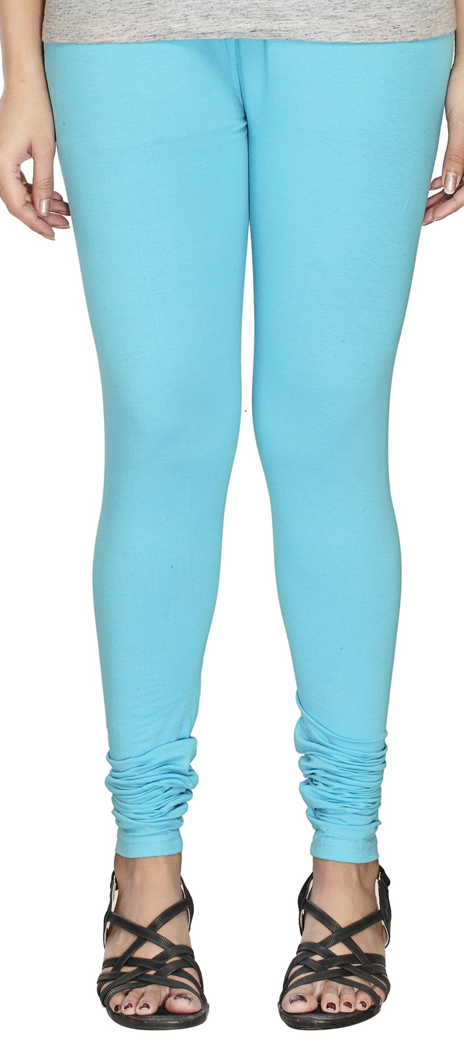 1518683: Casual Blue color Cotton fabric Leggings