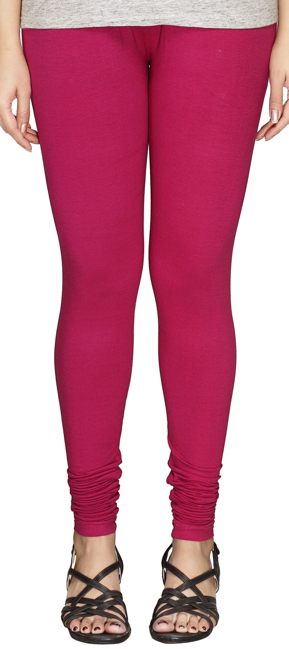 1518756: Casual Pink and Majenta color Cotton fabric Leggings