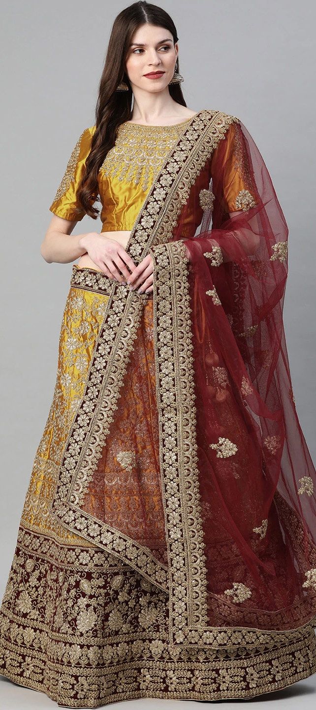 lehenga in silk fabric