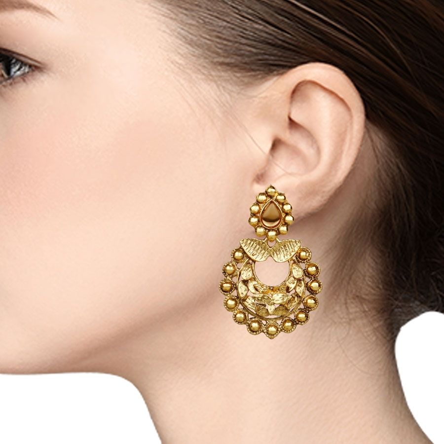 1526234 Gold color Brass metal Earrings