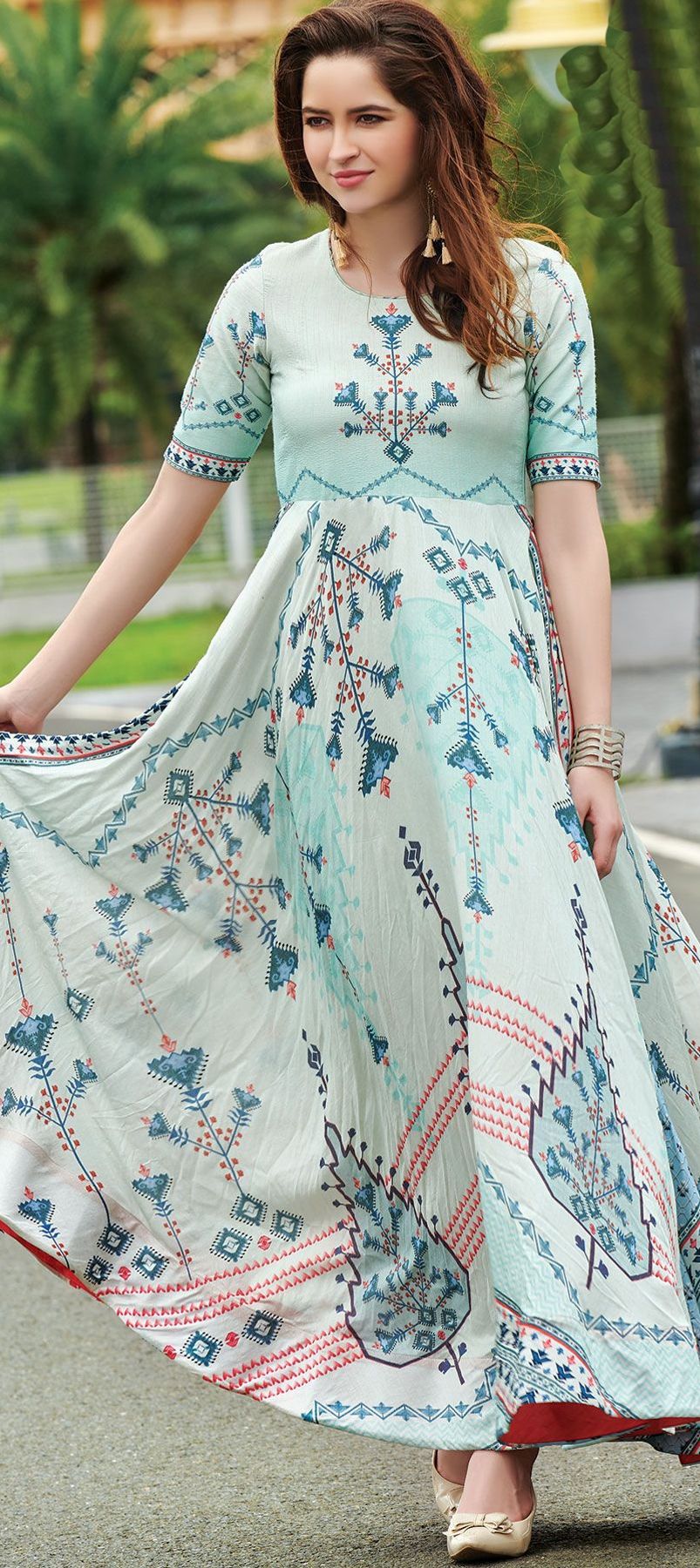 1527714 Designer Multicolor color Cotton fabric Gown