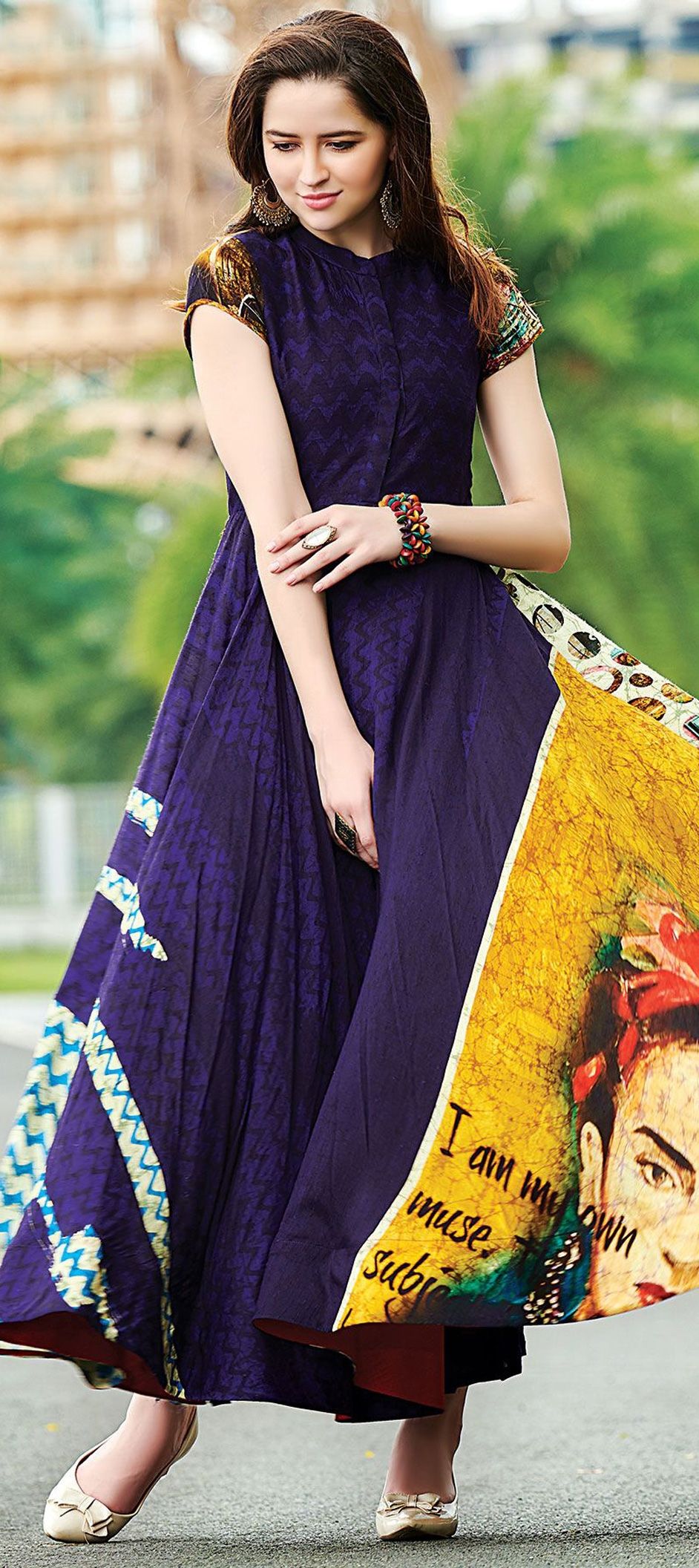 1527718 Designer Blue color Cotton fabric Gown