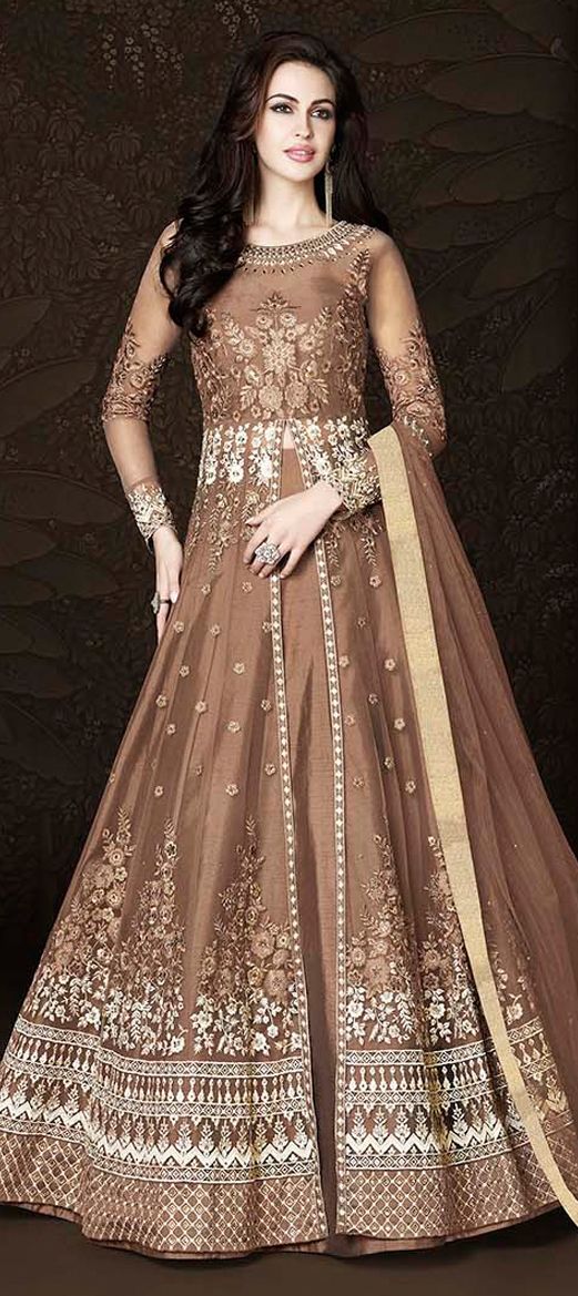 long gown lehenga