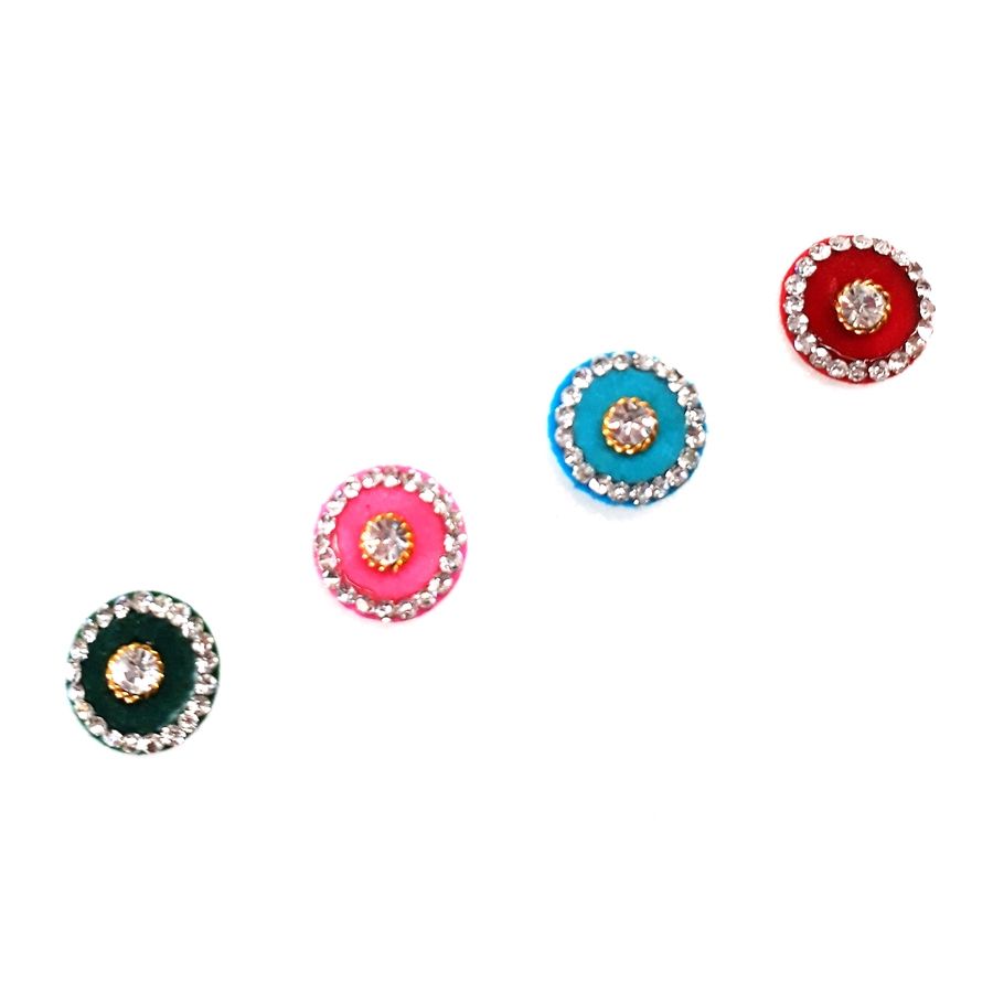 1531616: Multicolor color Velvet fabric Bindi