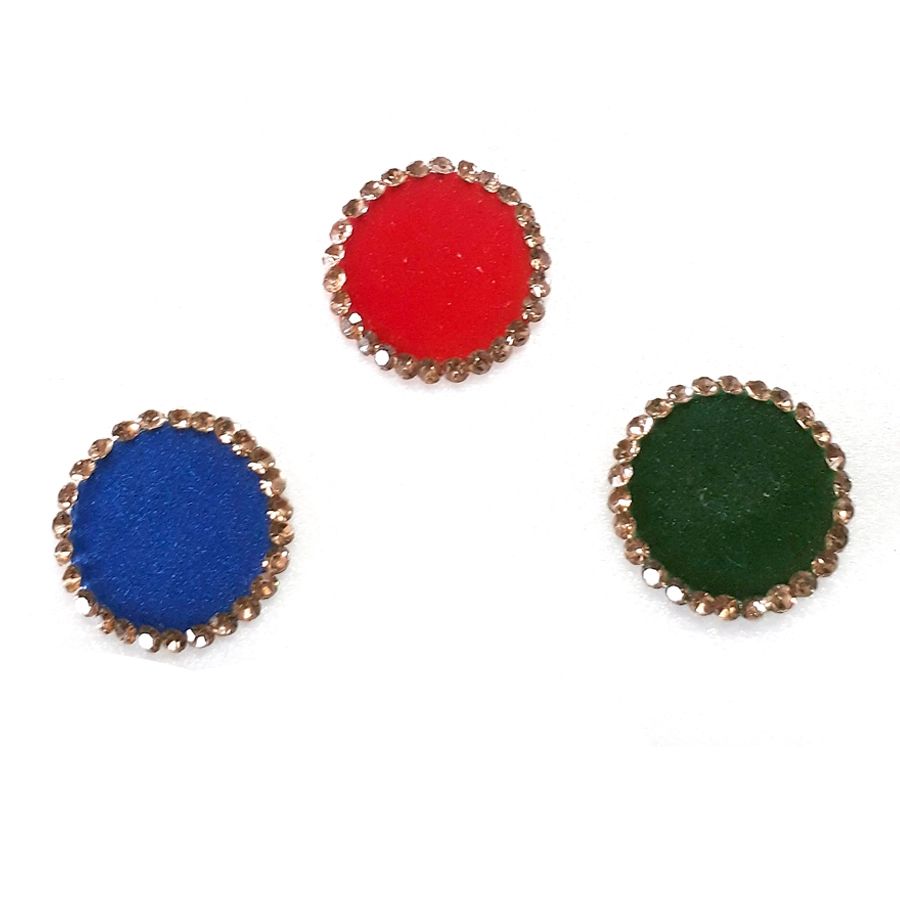 1531631: Multicolor color Velvet fabric Bindi