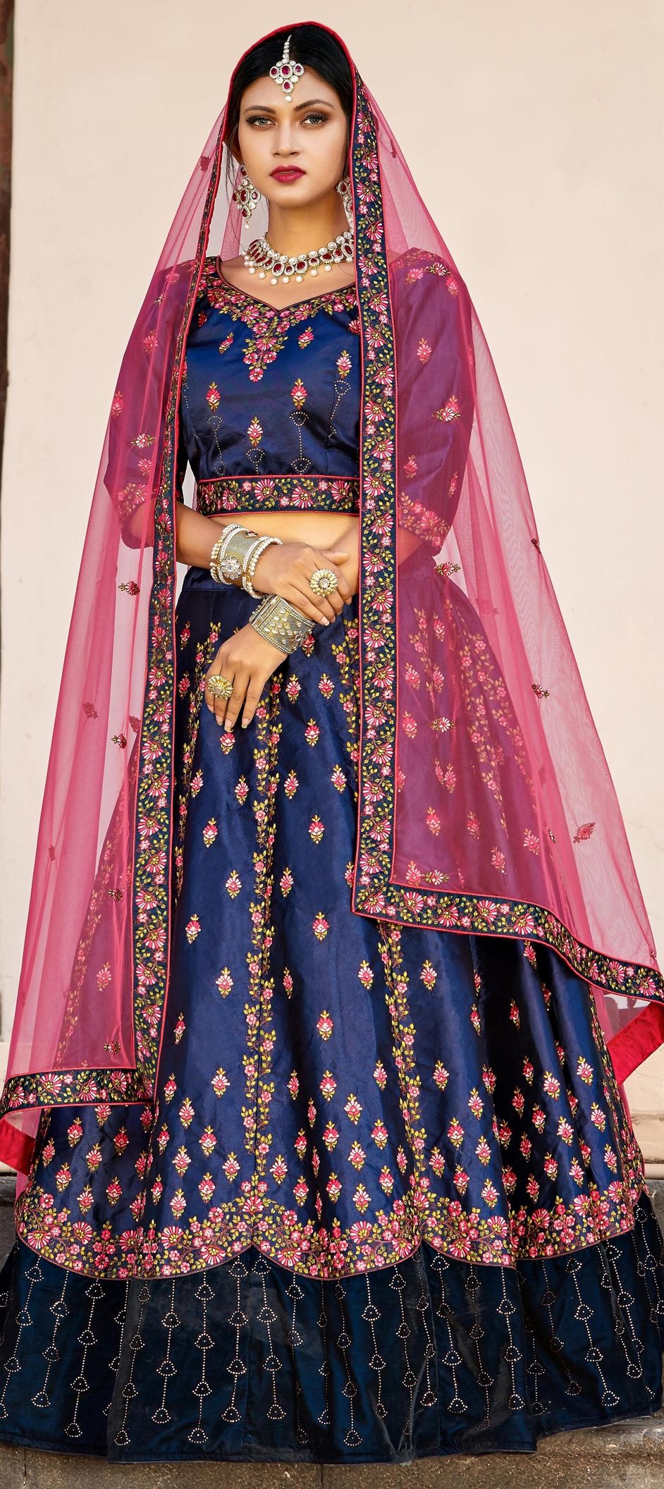 lehenga in silk fabric