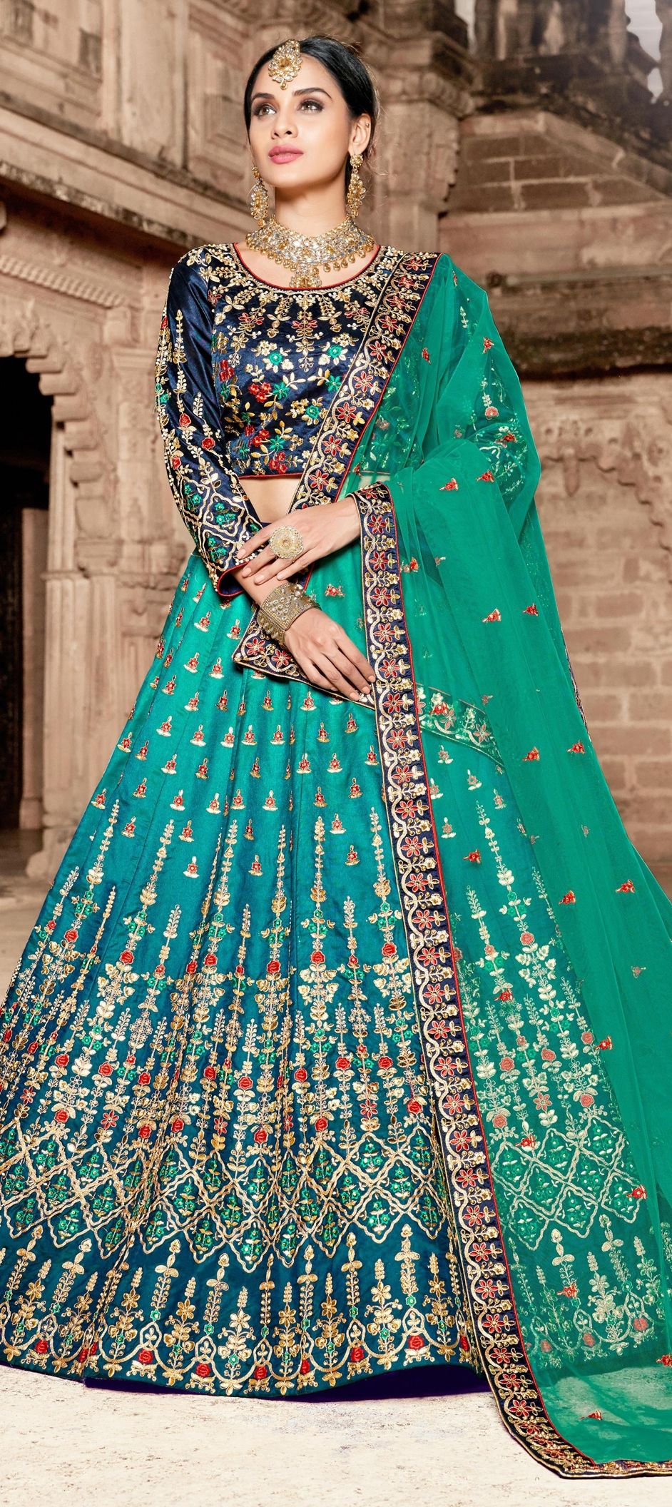 lehenga in silk fabric