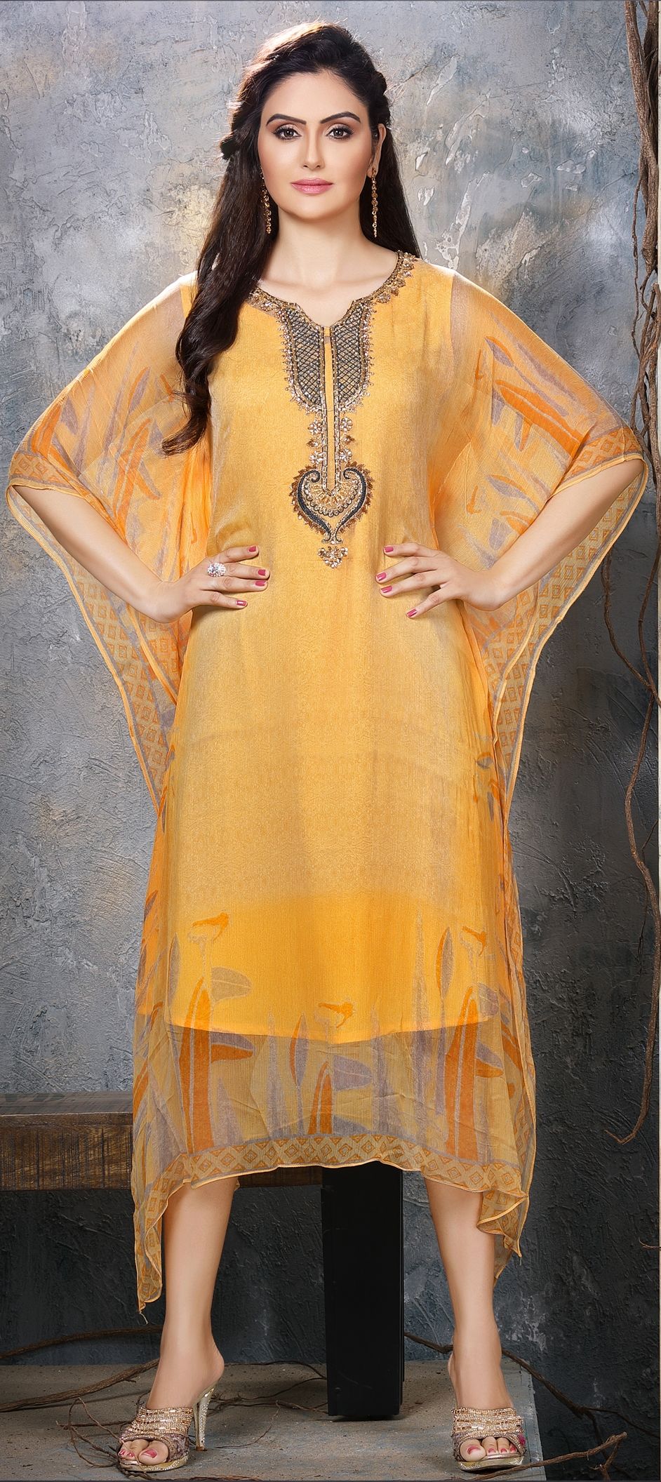 chiffon kaftan styles