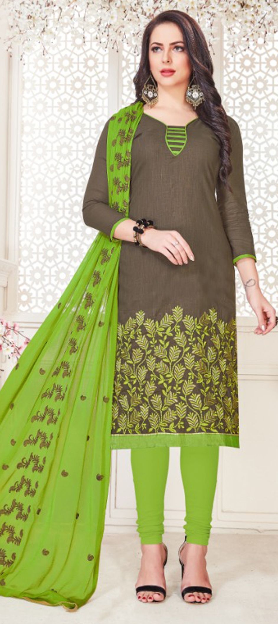 Black & Grey Solid Woollen Salwar (Pack of 2)