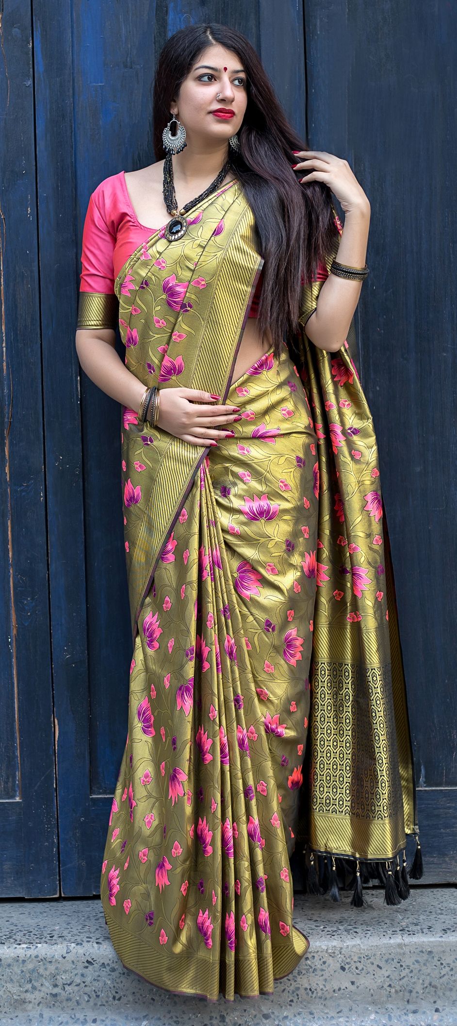 1539491: Traditional Green color Kanjeevaram Silk, Silk ...