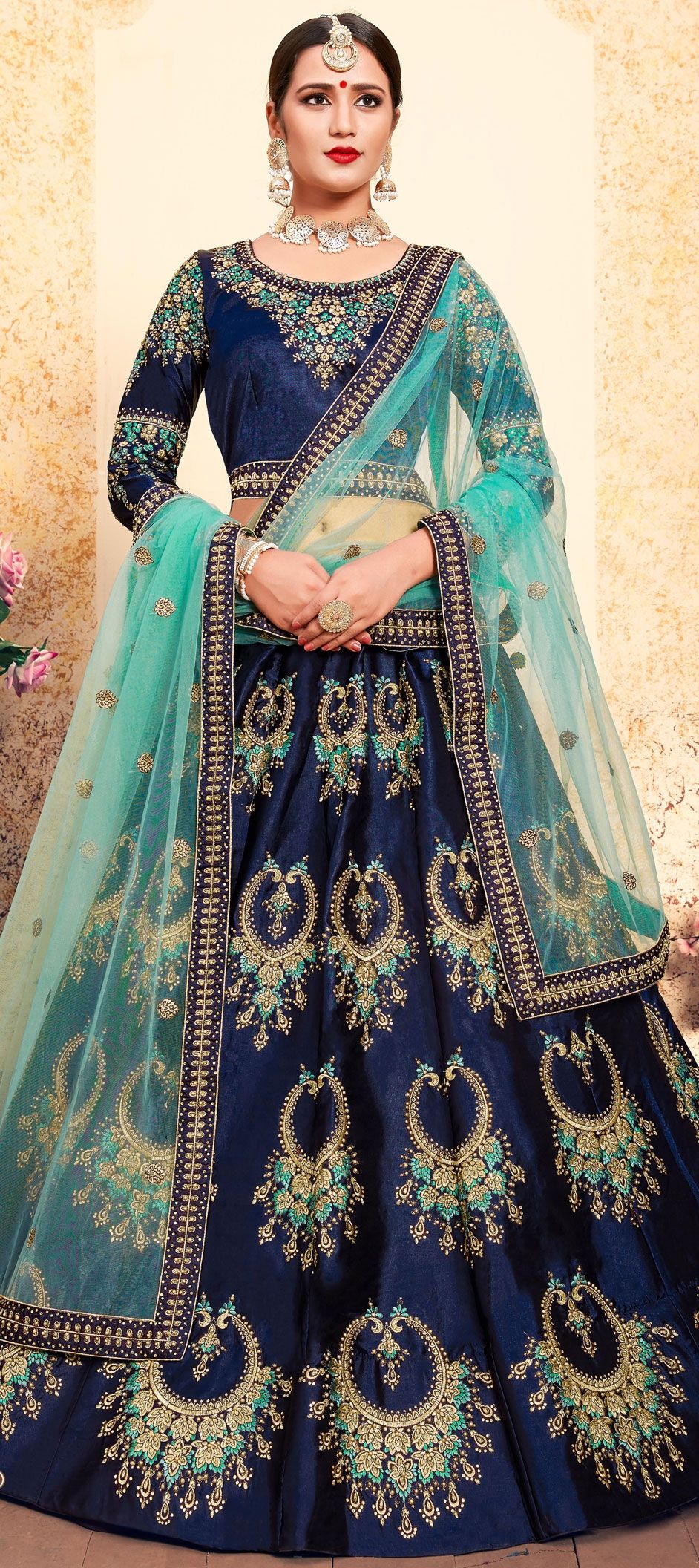 lehenga in silk fabric