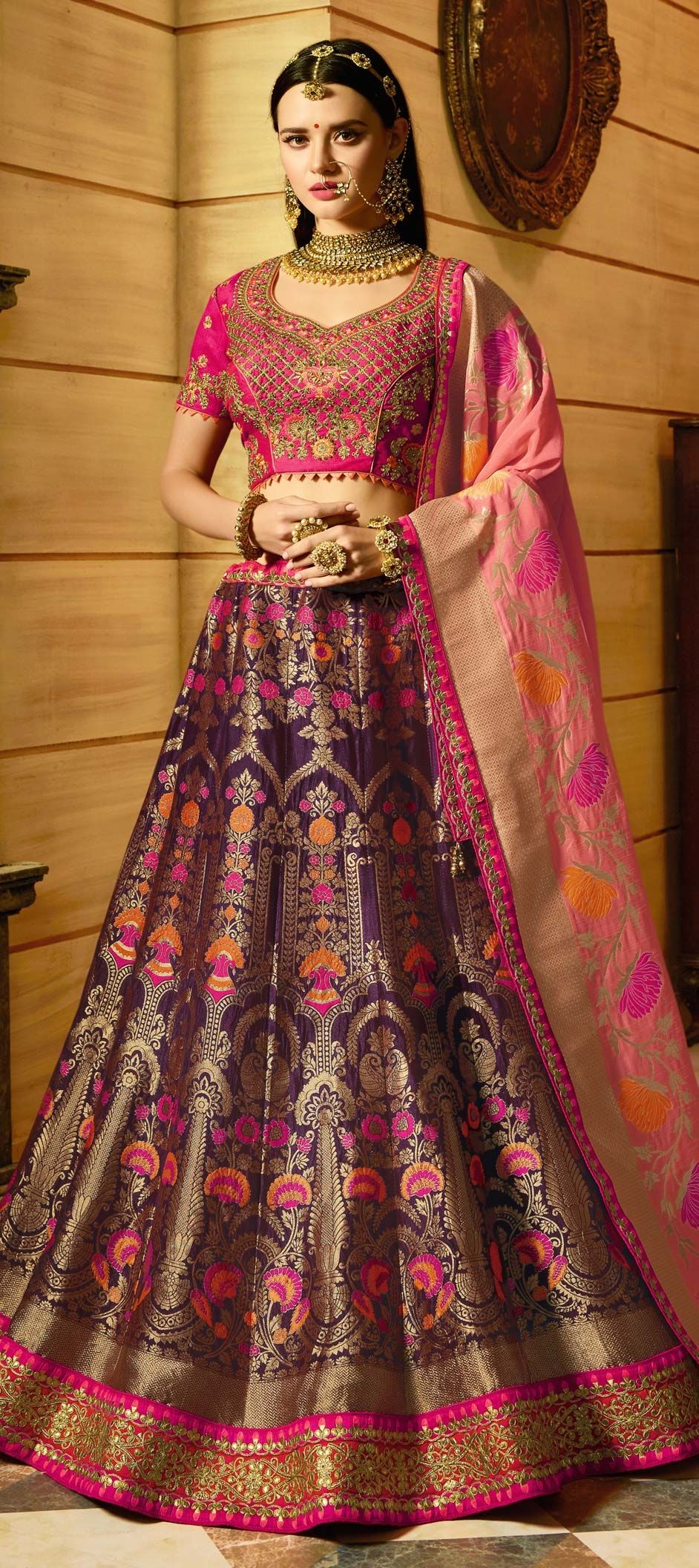 Telugu Wedding Special Beautiful Silk South Indian Gown