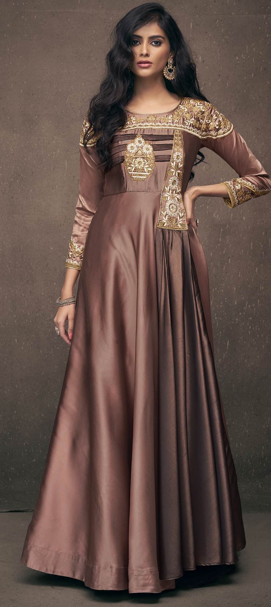 simple material gown styles