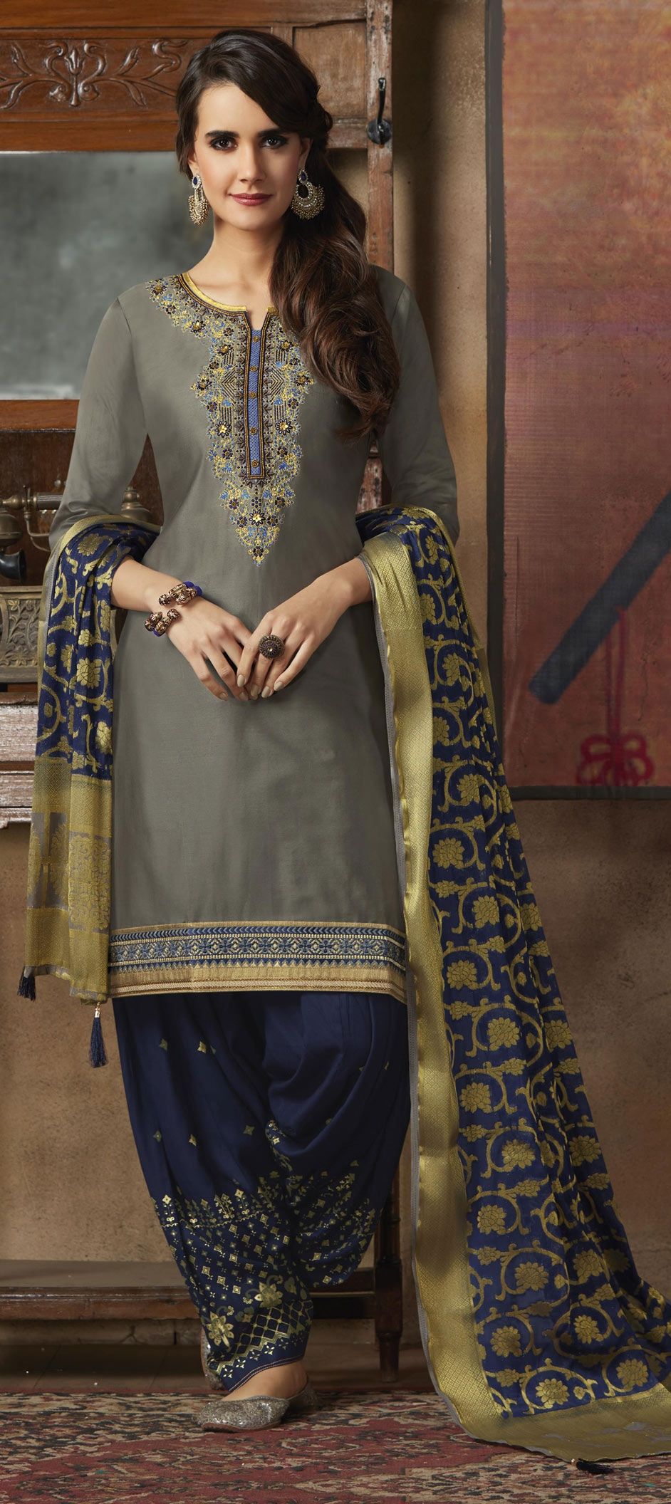 Premium Party Wear Plain Pink 3 Pcs Salwar Set