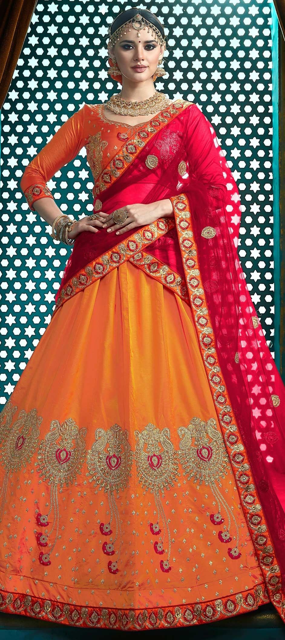 lehenga in silk fabric