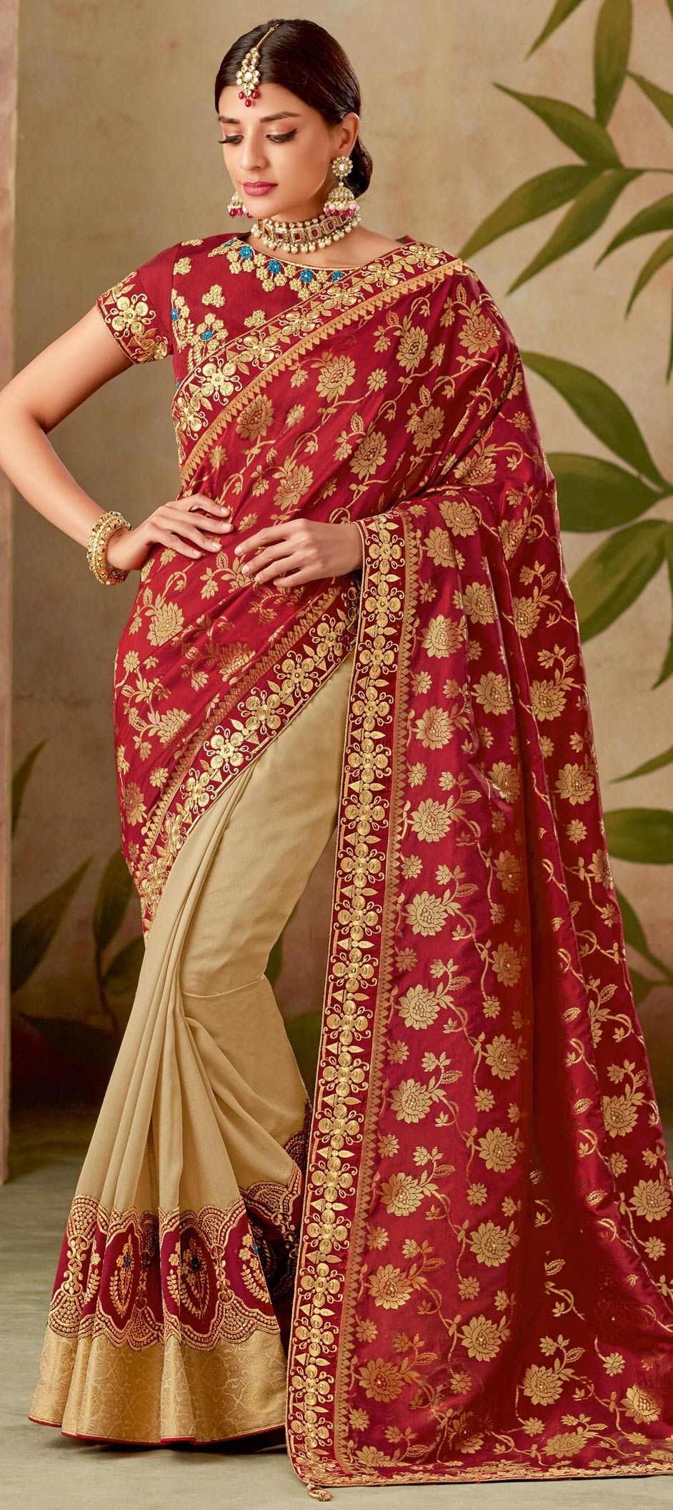 New Designer Modern Kerala Kasavu Half Saree For Wedding 2022