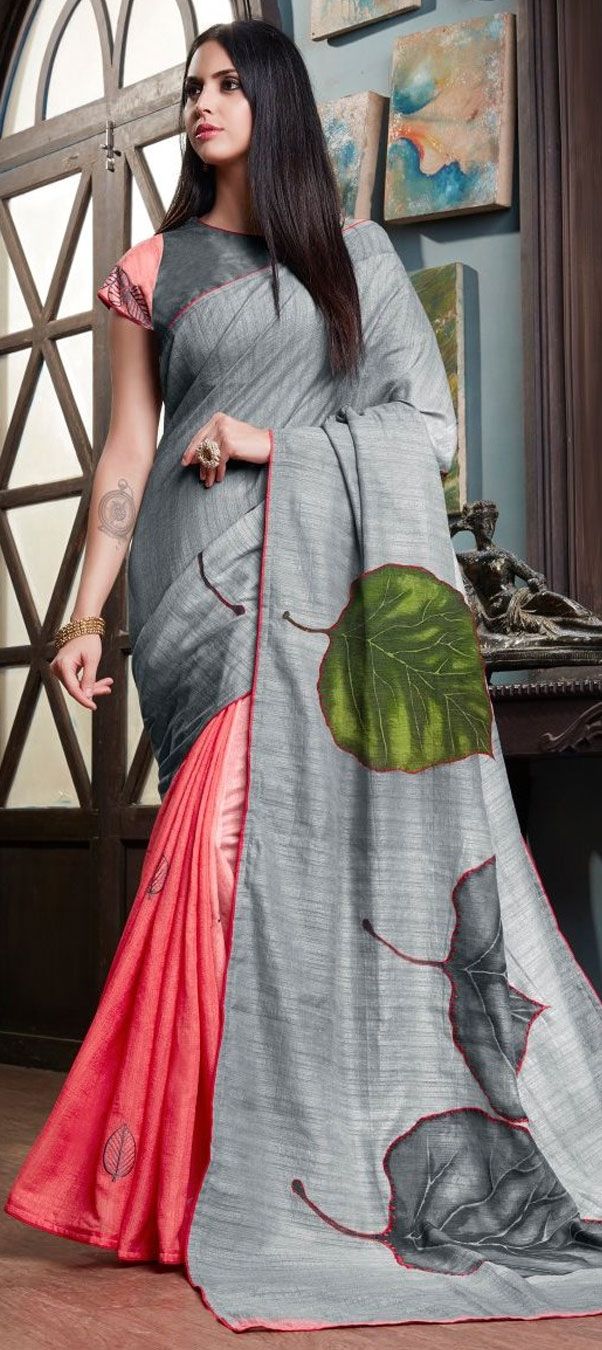 Extremely Versatile and opulent Grey colour saree – Panache Haute