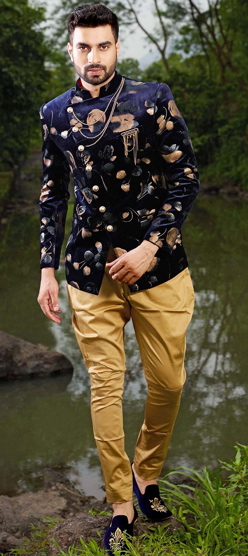 printed jodhpuri suits