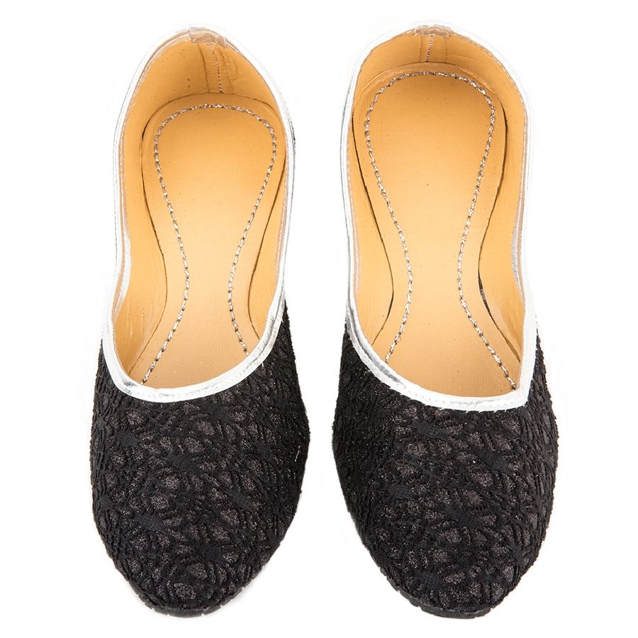 1561909 Black and Grey color Jute fabric Women Shoes