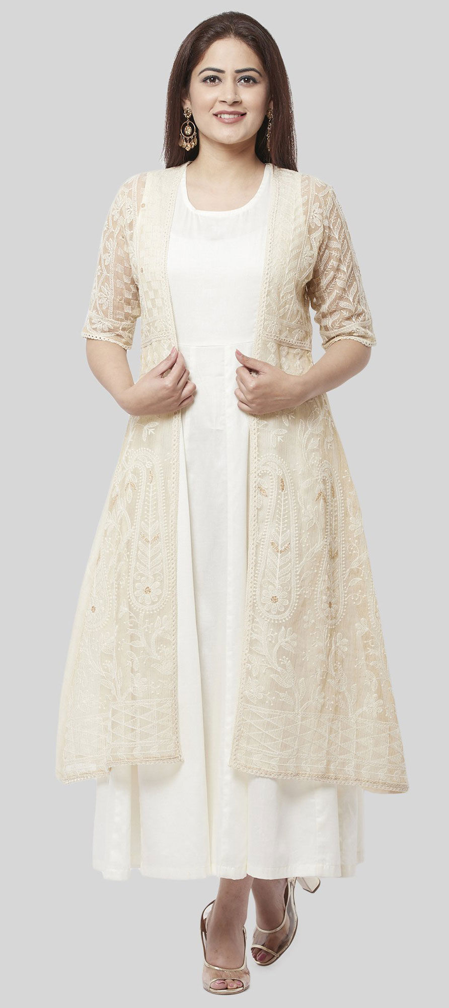 white dress kurti