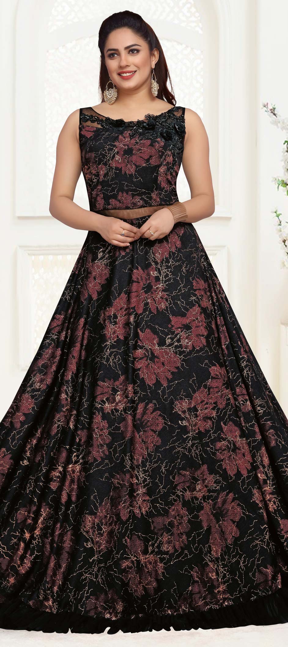 lycra long gown styles