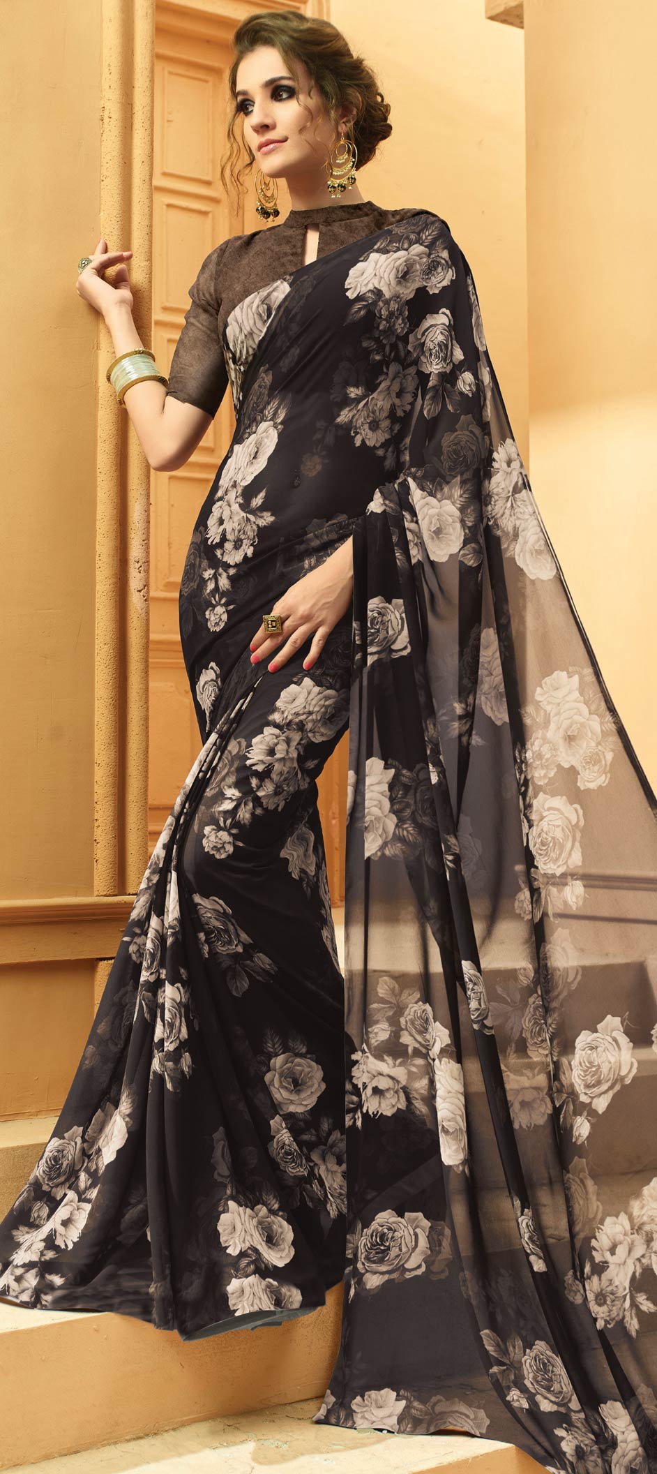 Georgette Bollywood Printed Sarees