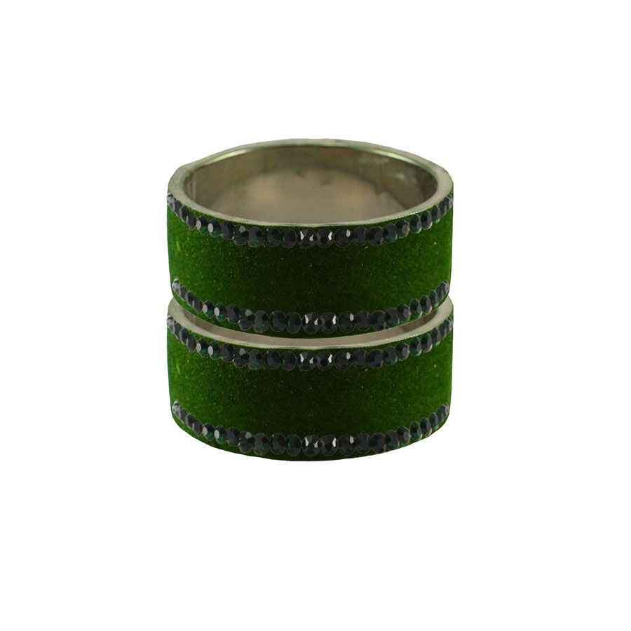 Green color Brass metal Bangles 1597815
