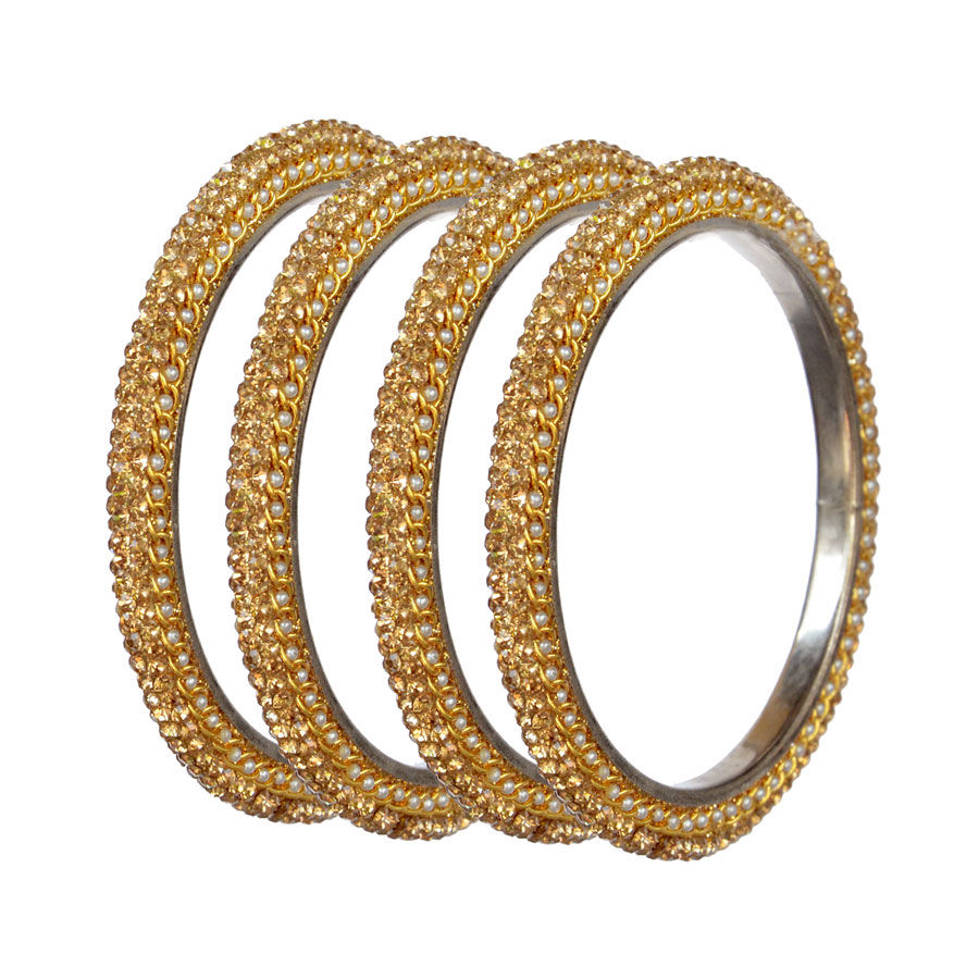 Gold color Brass metal Bangles 1599873